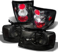 Smoked Headlights Black Tail Brake Lamp Pair Z17560