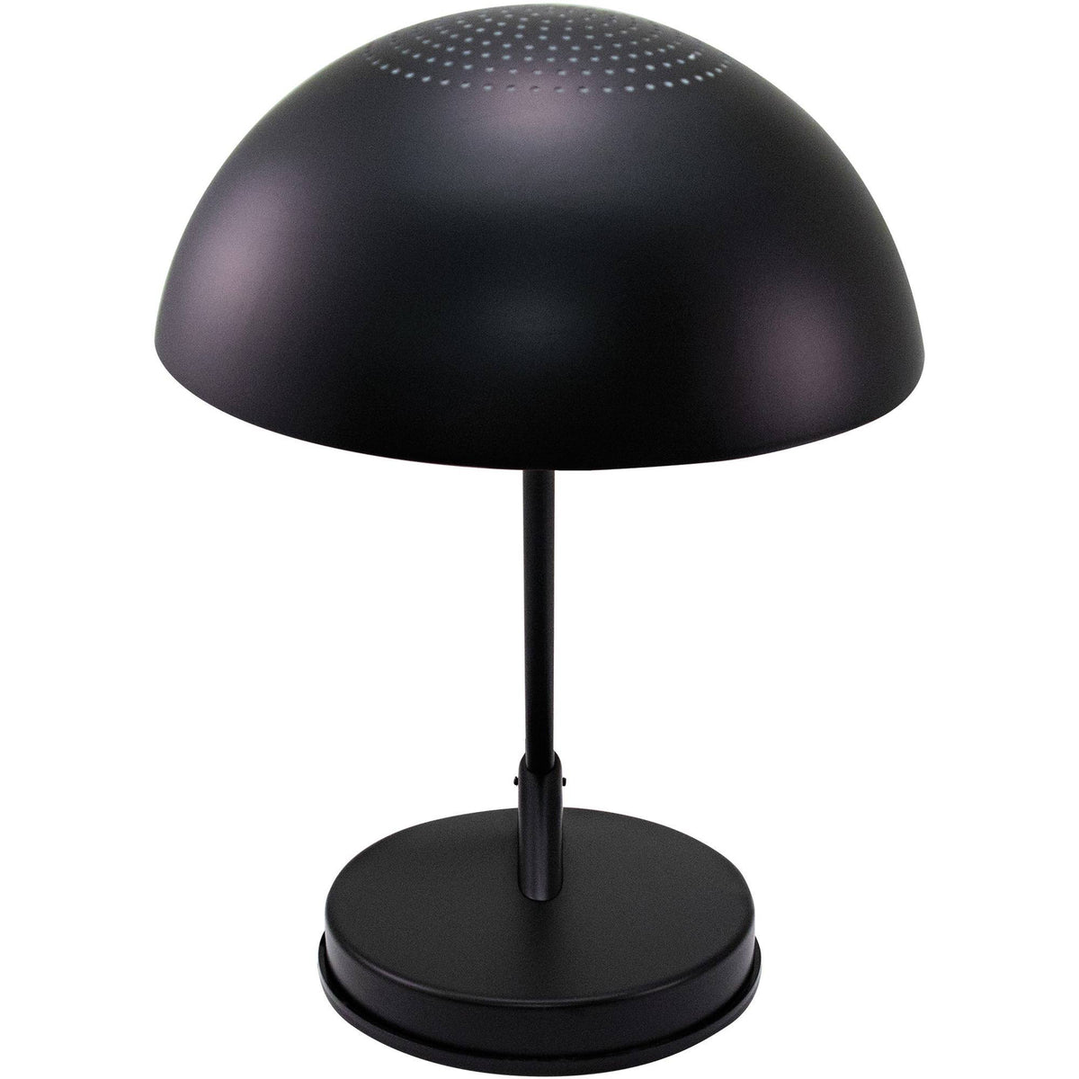 Matte Black Incandescent Desk Lamp with Vented Dome Shade Q63814