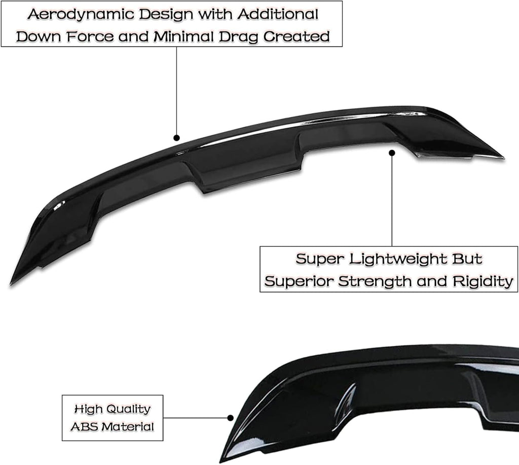 Glossy Black Rear Trunk Spoiler Wing R1205