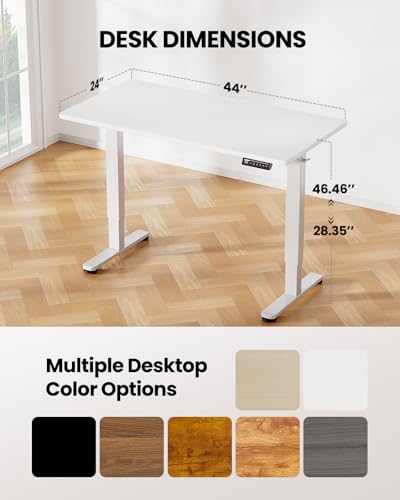 Height Adjustable Electric Standing Desk 48 x 24 Inches Black C426