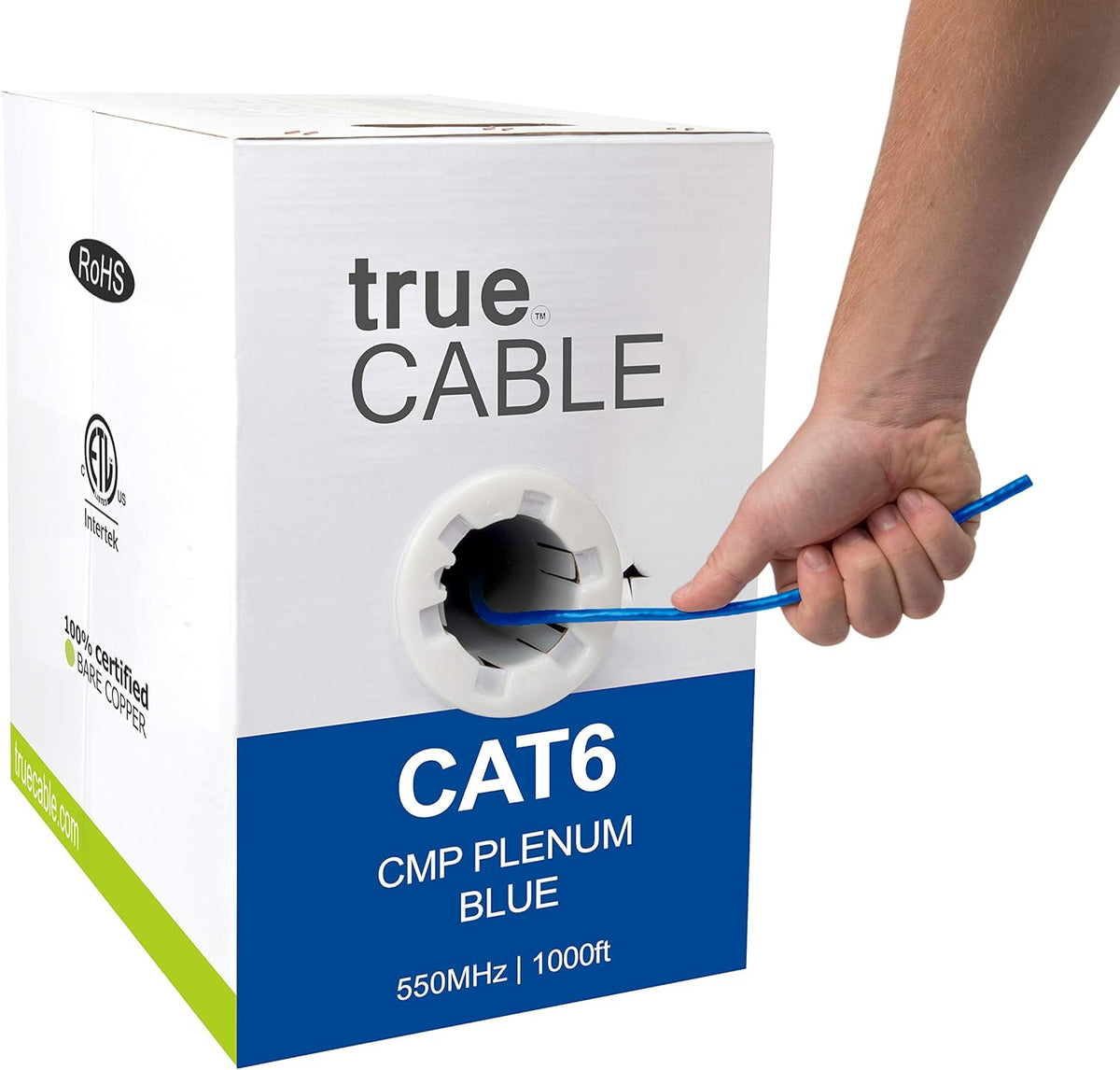 Gray 1000ft Cat6 Plenum Bare Copper Ethernet Cable A28323