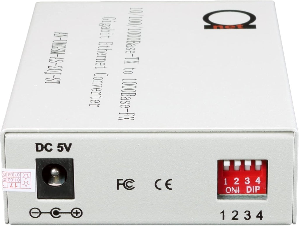 Gigabit Fiber Media Converter ST to UTP Cat5e Cat6 W539