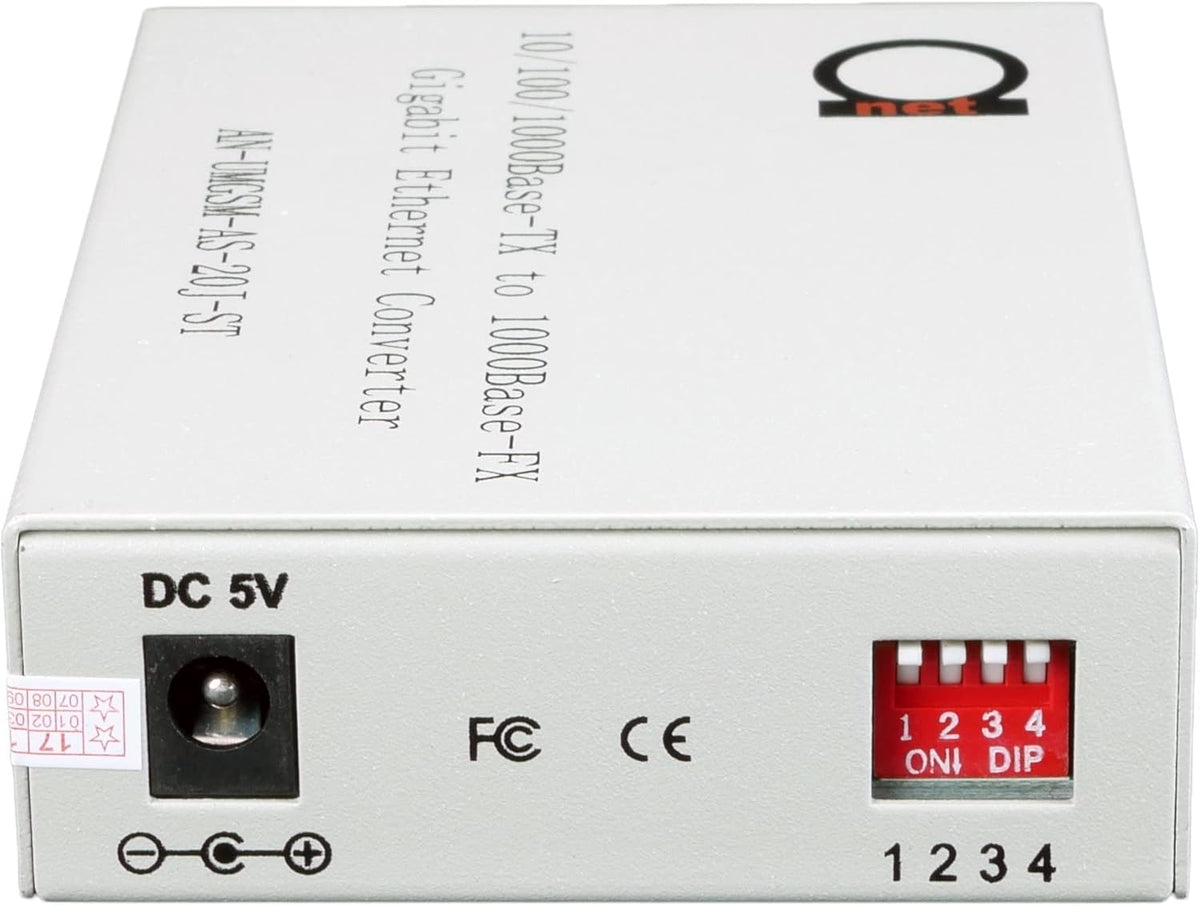 Gigabit Fiber Media Converter ST to UTP Cat5e Cat6 W539