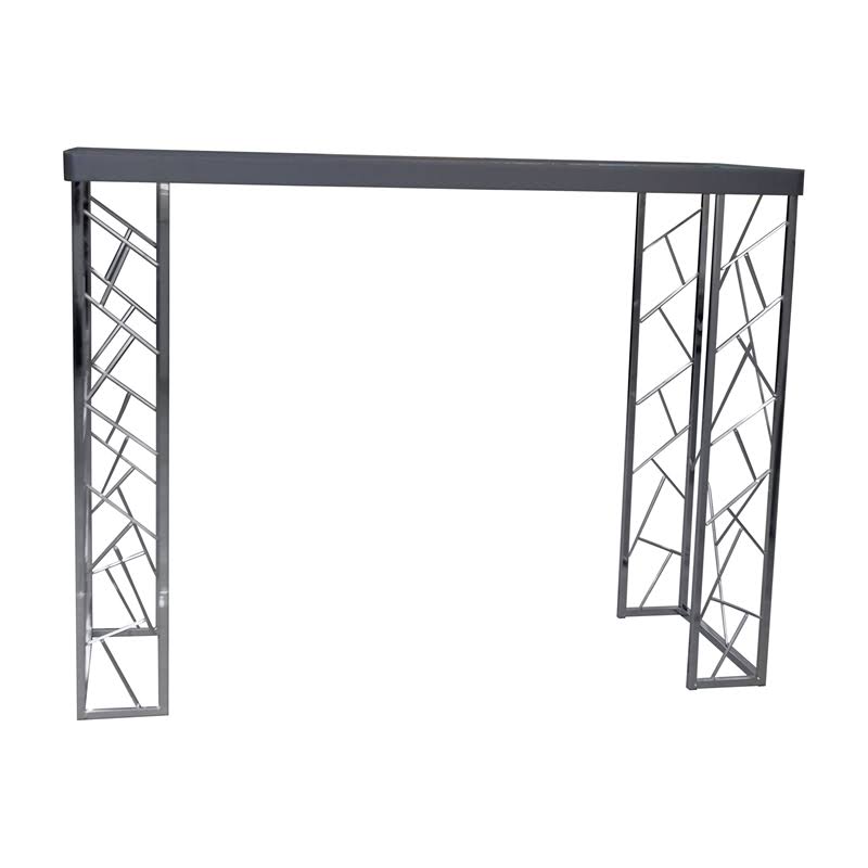 Metal Console Table in Black and Chrome P88423