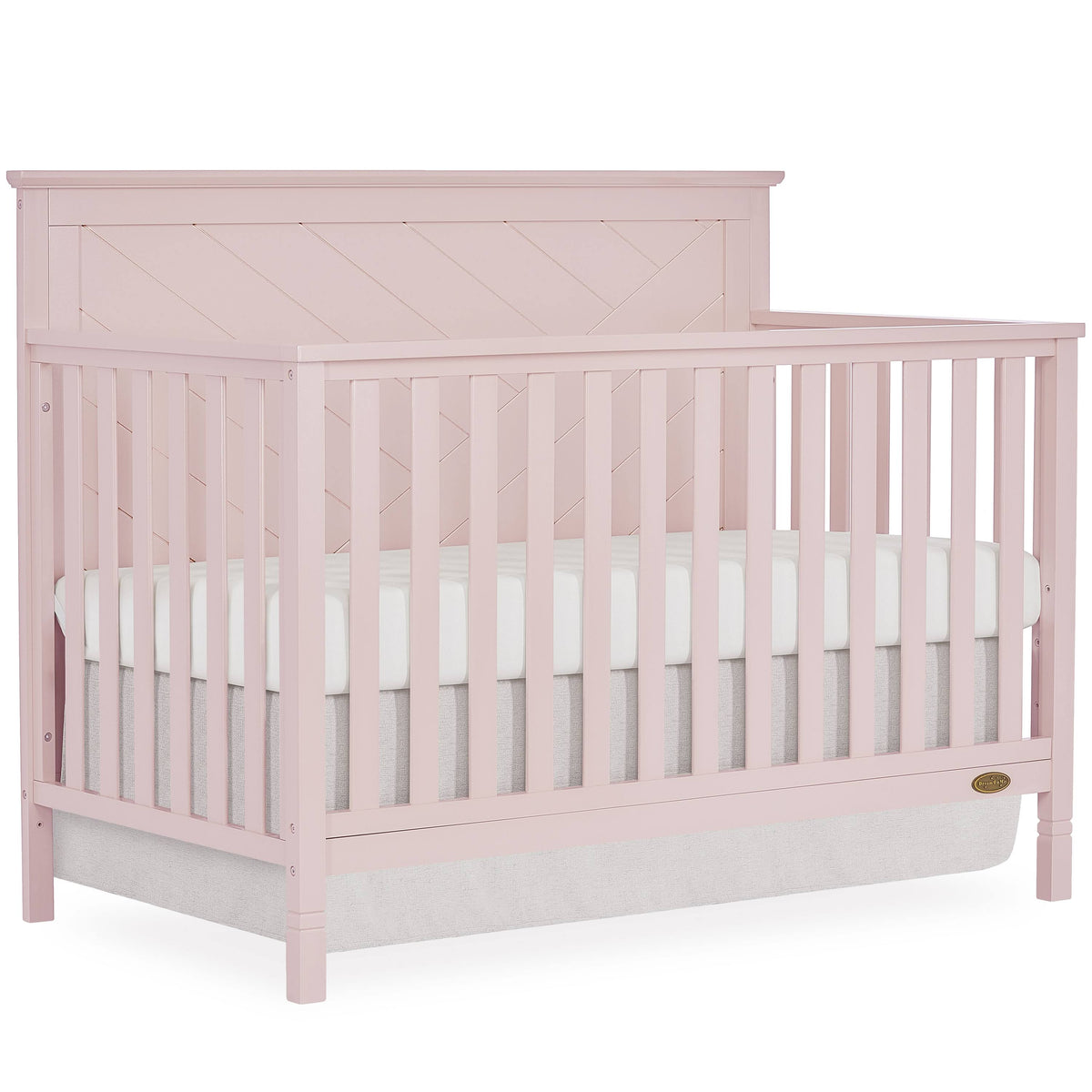 Blush Pink 5 in 1 Convertible Crib J572