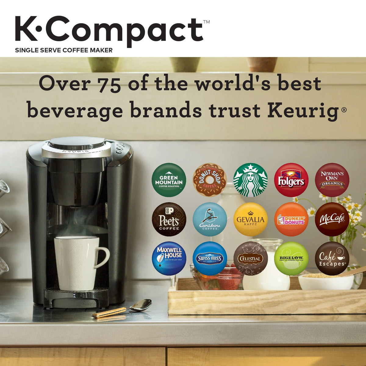 Black Single-Serve K-Cup Pod Coffee Maker O671