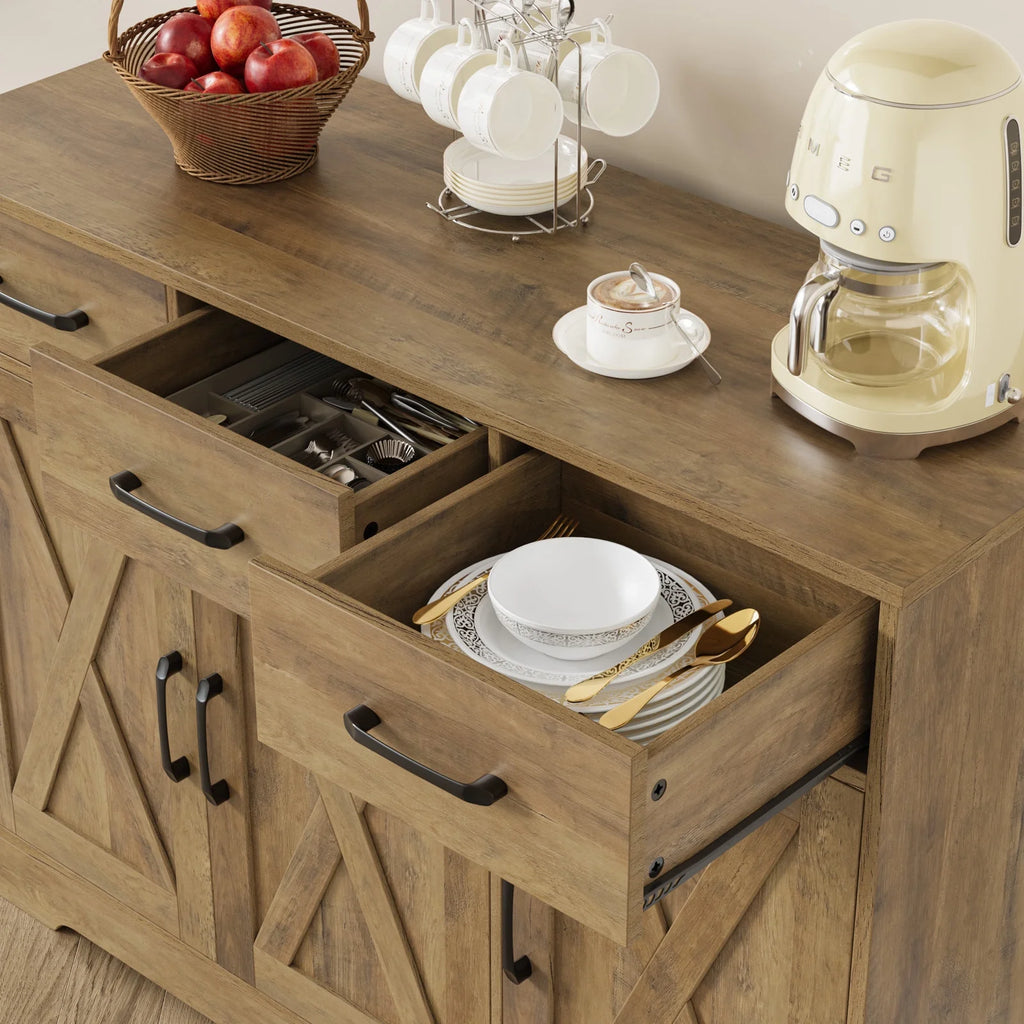 42.5’’ 3 Drawer Rustic Brown Storage Cabinet E1559