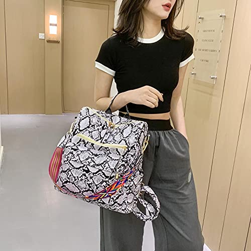 Grey Snake Print Backpack C2271