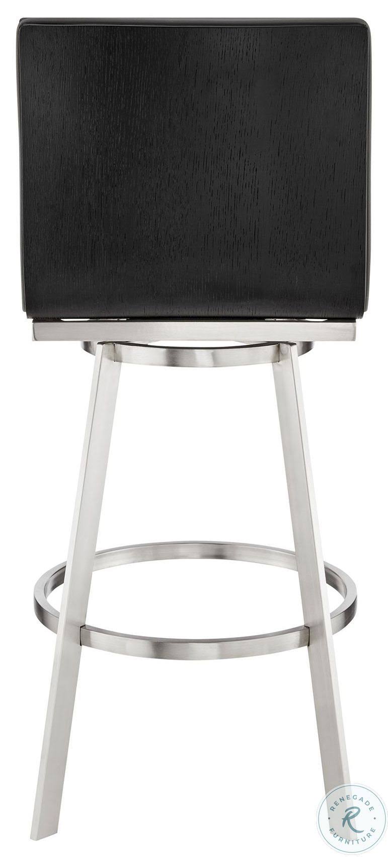 Gray Faux Leather Swivel Counter Height Stool P77159