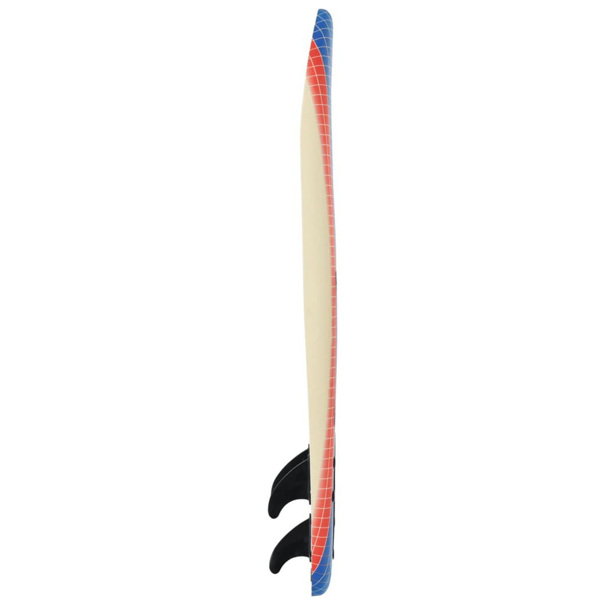 Surfboard with Leash and Plastic Fins N1861