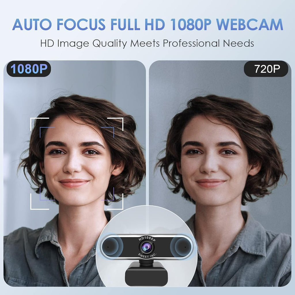 1080P Webcam with Microphone Pack of 2 B6542