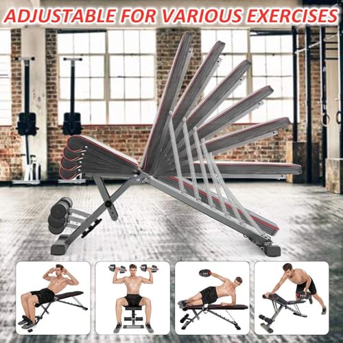 Adjustable Weight Bench, Foldable Folding Bench 330 lbs Capacity, Decline Incline Flat V627
