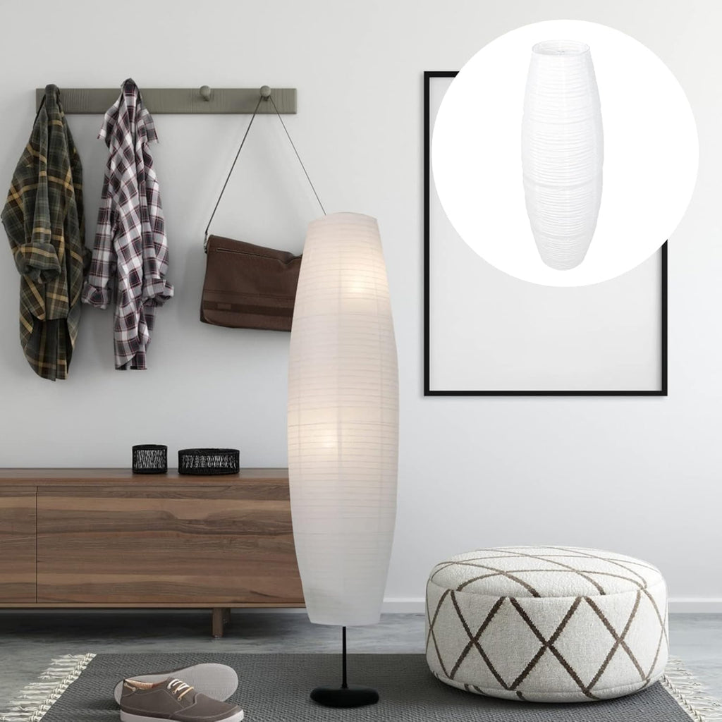 Paper Floor Lamp Shade with Bulb Cage Guard W450959