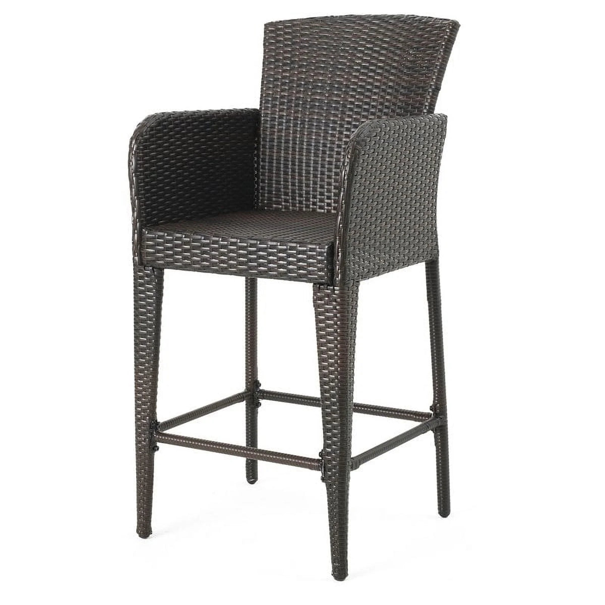 Multi Brown Wicker Barstool Set of 2 L982436