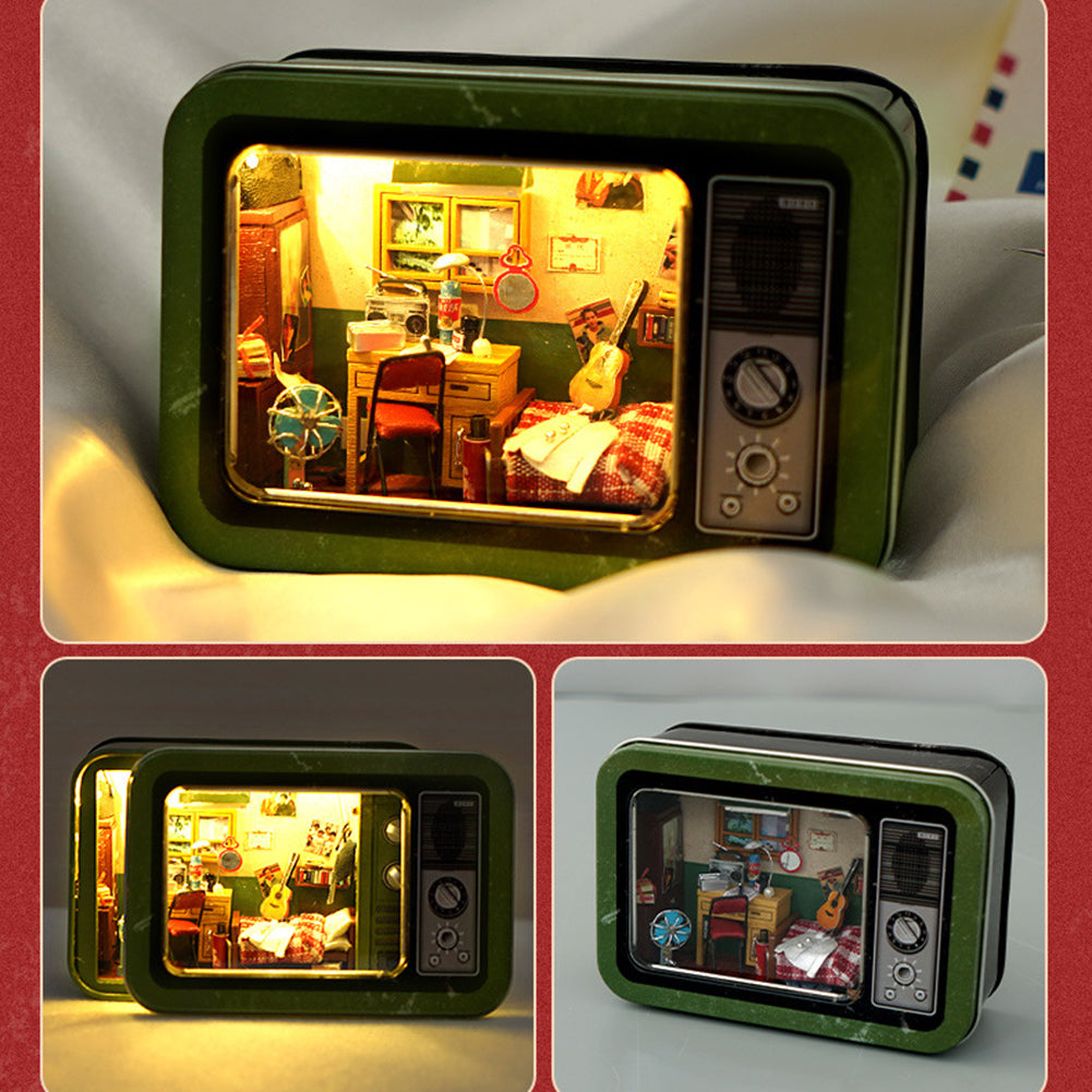 DIY Box Theater Wood Doll House Kit Mini Furniture Casa Roombox Toy P117
