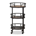 Metal and Wood Serving Cart P463989
