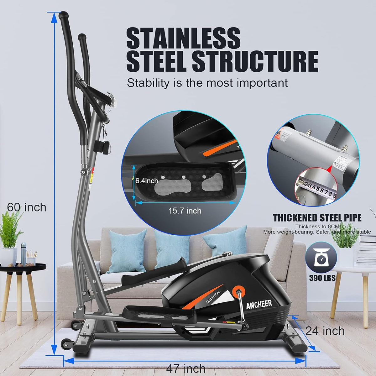 Elliptical Cross Trainer with LCD Monitor I5575