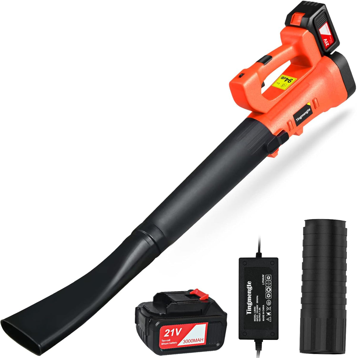 Cordless Electric Leaf Blower with Battery and Charger, 460CFM 170MPH 6 Speeds 21V 3.0AH X853374