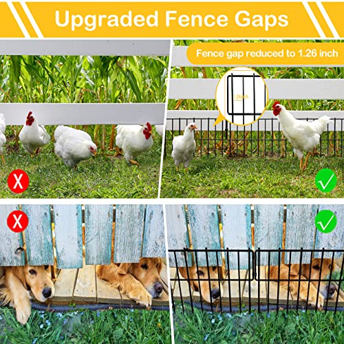26 PCS 12In x 28Ft Rustproof Metal Wire Garden Fence L1734
