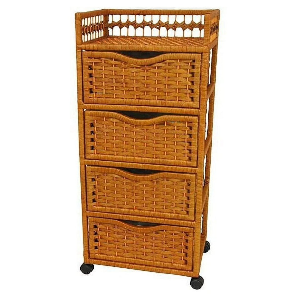 Natural Fiber 4-drawer Chest of Drawers I35375