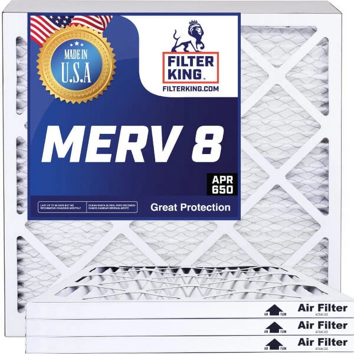 21.5x66x1 MERV 8 Pleated HVAC Air Filter 4-Pack W264