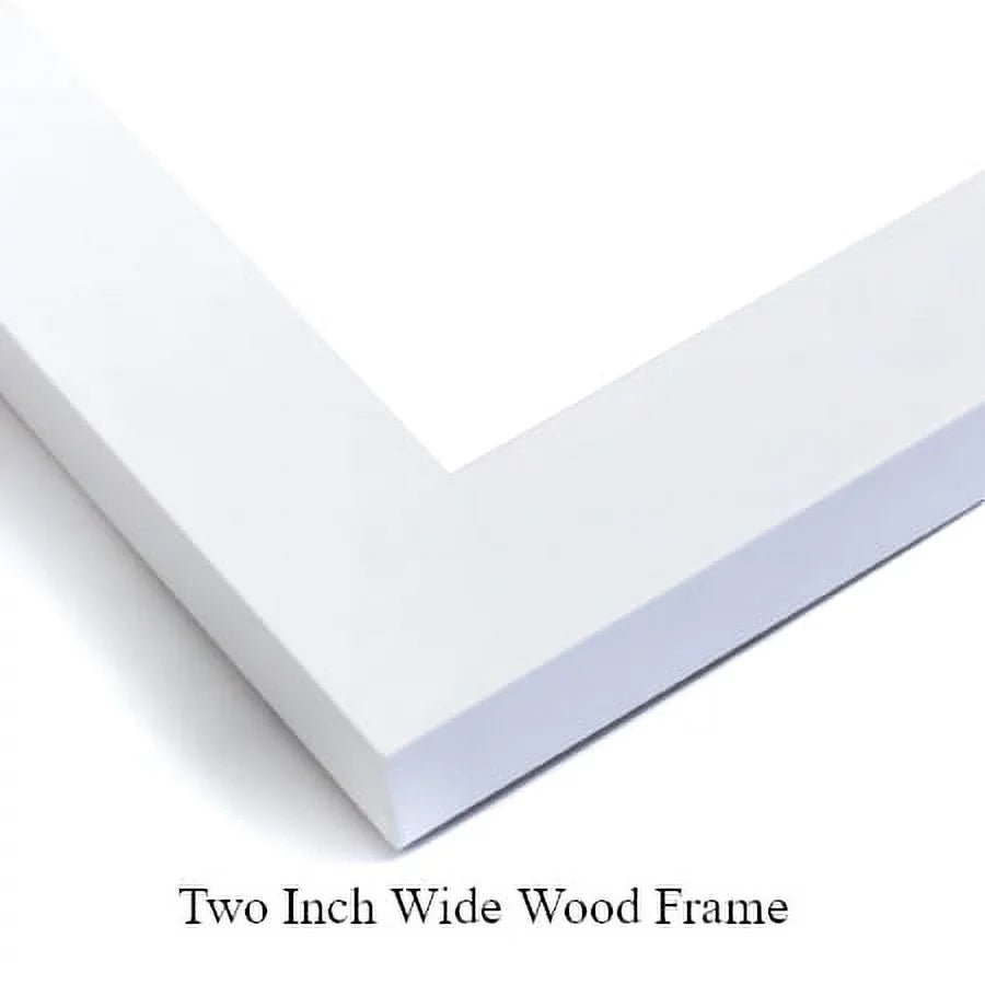 White Modern Wood Framed Art Print I48268