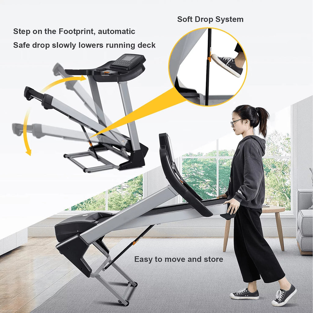 3HP Folding Treadmill with Auto Incline E27326