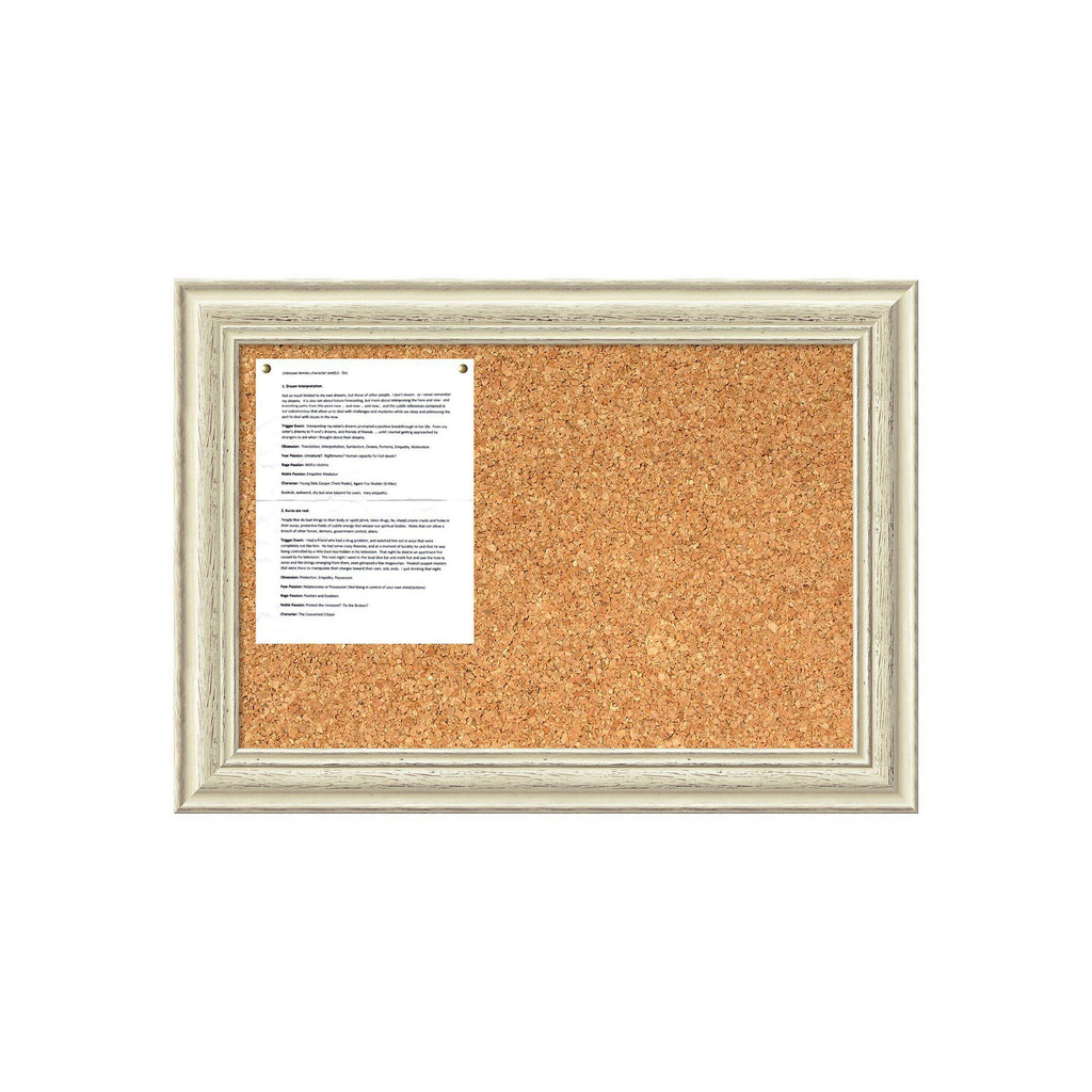 Country Whitewash Framed Cork Board H260284