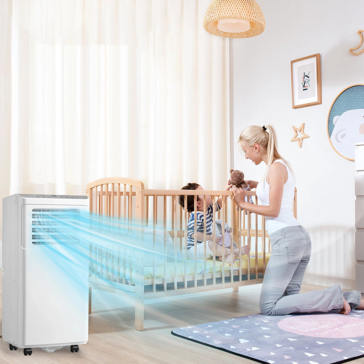8000 BTU Portable Air Conditioner with Dehumidifier & Fan R90192