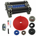 8 Farad LED Digital Car Capacitor with 4 Gauge Wiring Kit W168