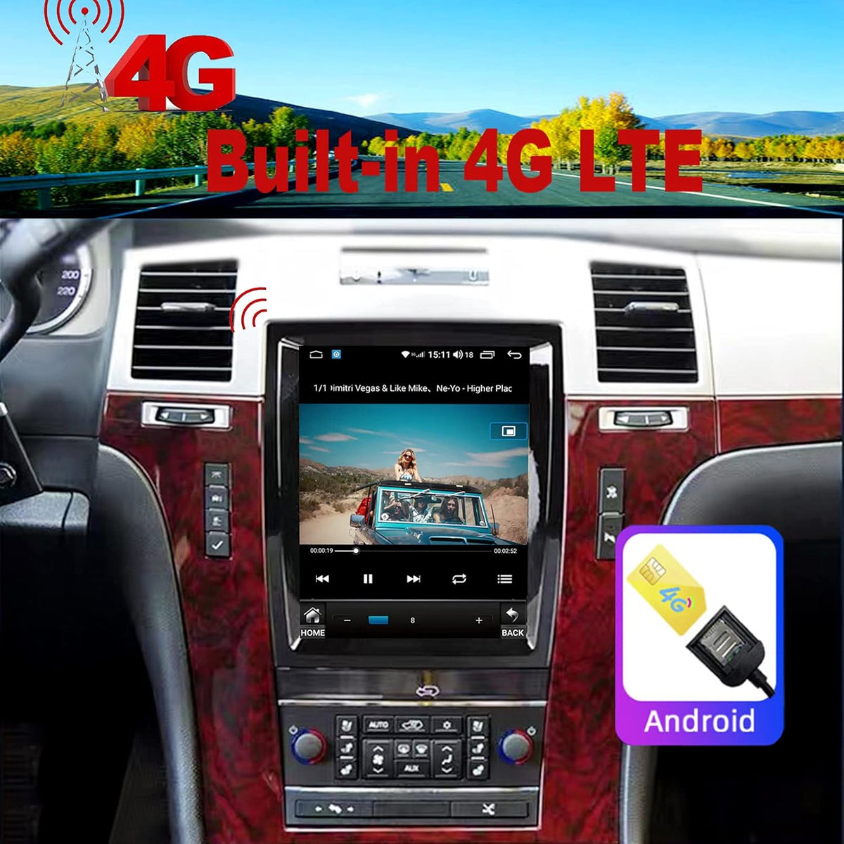 10.4inch Android 11 Touch Screen Stereo for Cadillac Escalade 2007-2014 E191131