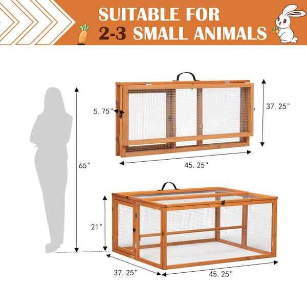 Chicken Coop & Roosting Bar Small Pet Hutch F69372