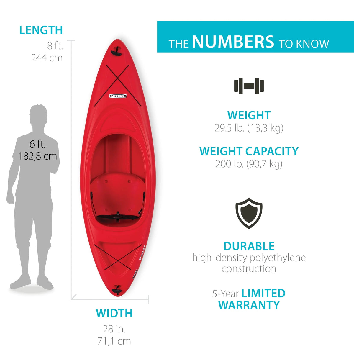 8 ft Sit-Inside Kayak B1541