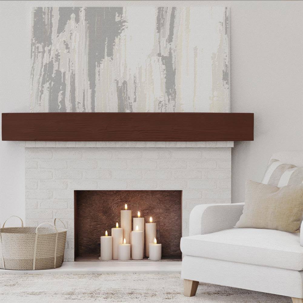 Sandblasted Faux Wood Fireplace Mantel S156347