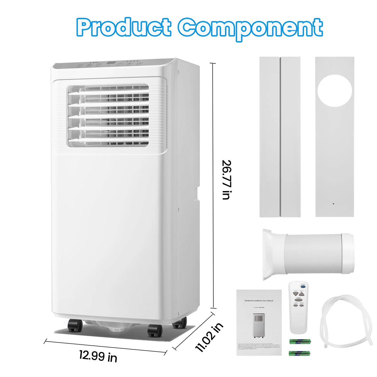 8000 BTU Portable Air Conditioner with Dehumidifier & Fan R90192