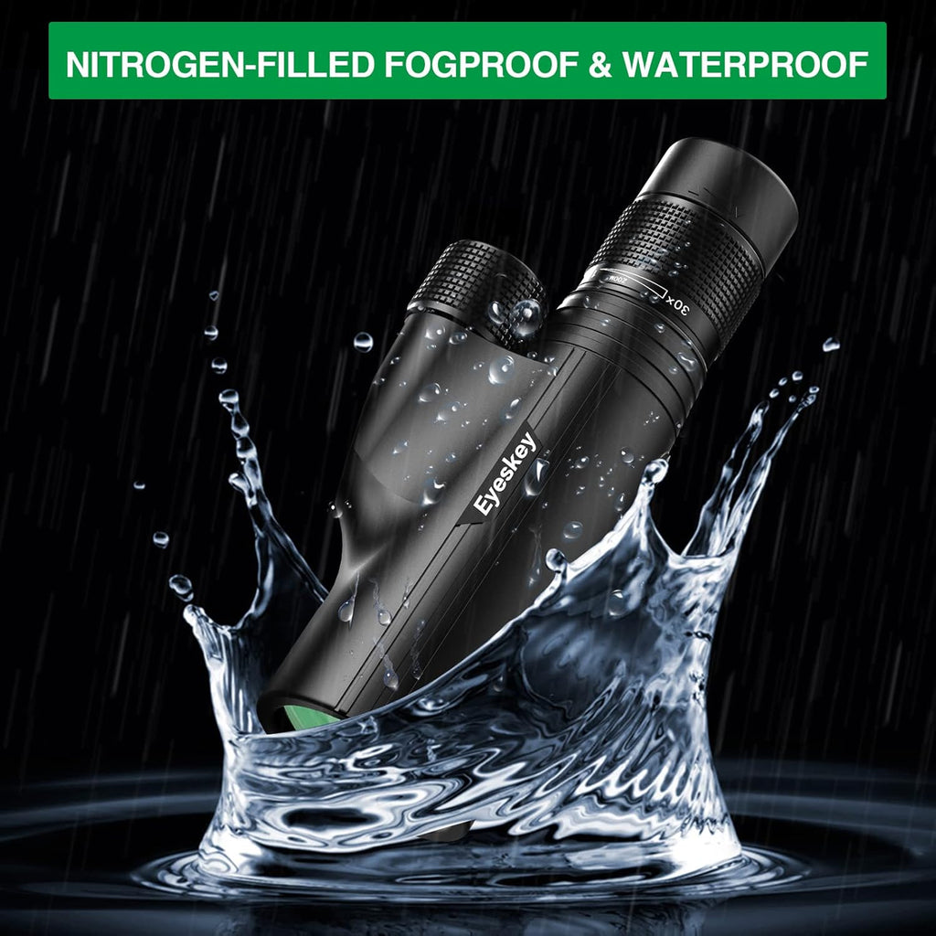 10-30X50 HD BAK4 Prism Monocular Telescope with Smartphone Adapter & Tripod P994709