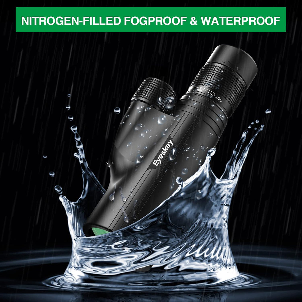 10-30X50 HD BAK4 Prism Monocular Telescope with Smartphone Adapter & Tripod P994709