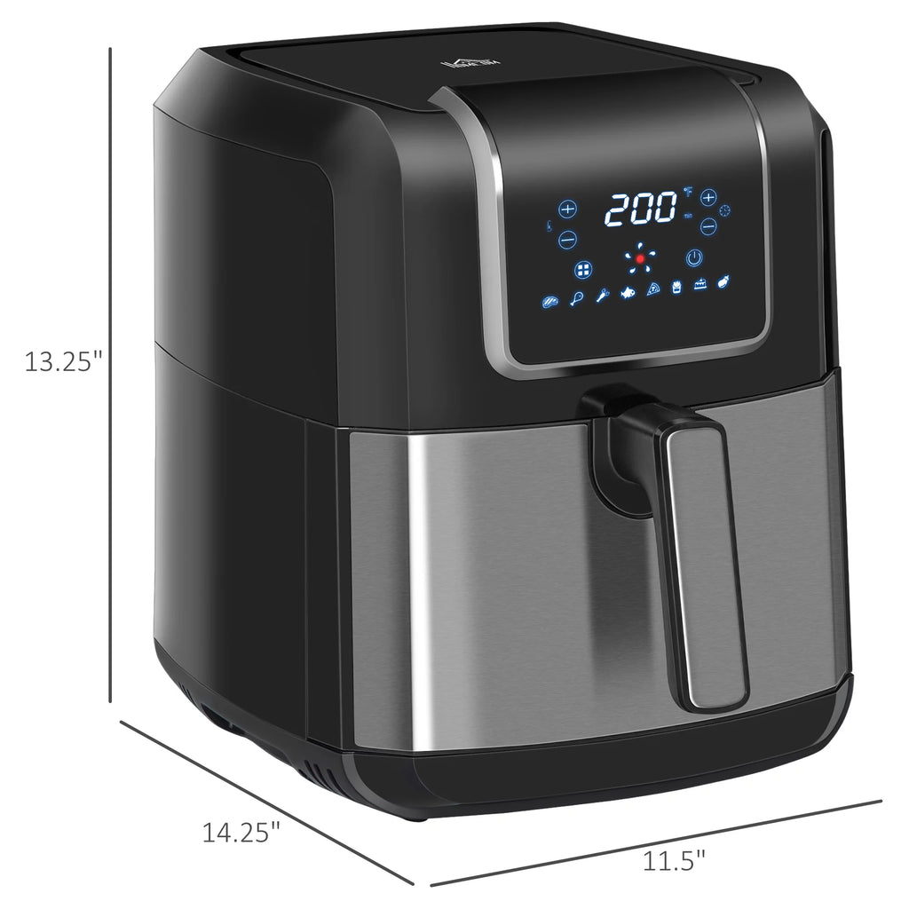 Black 6.9 Quart Air Fryer with Nonstick Basket X443