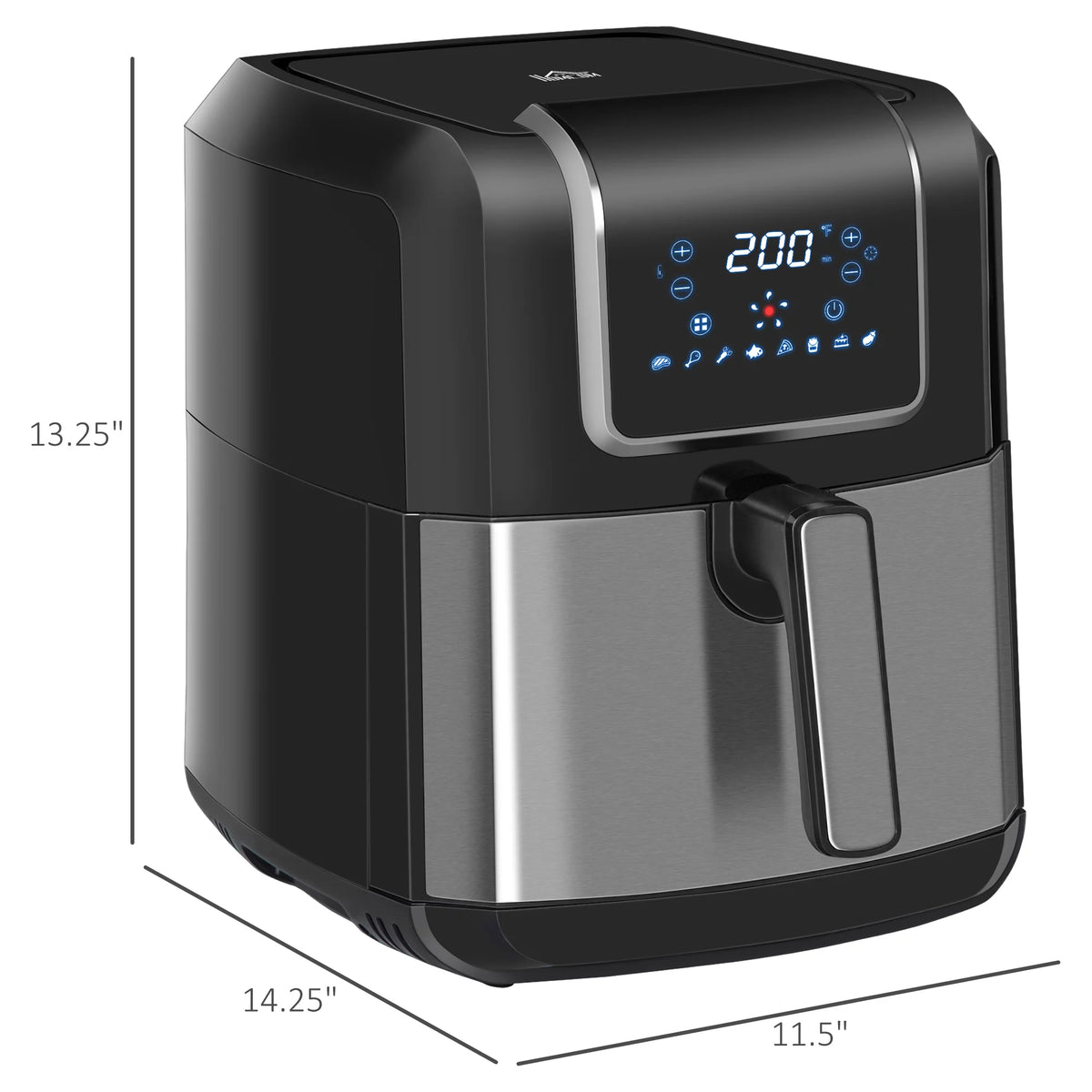 Black 6.9 Quart Air Fryer with Nonstick Basket X443