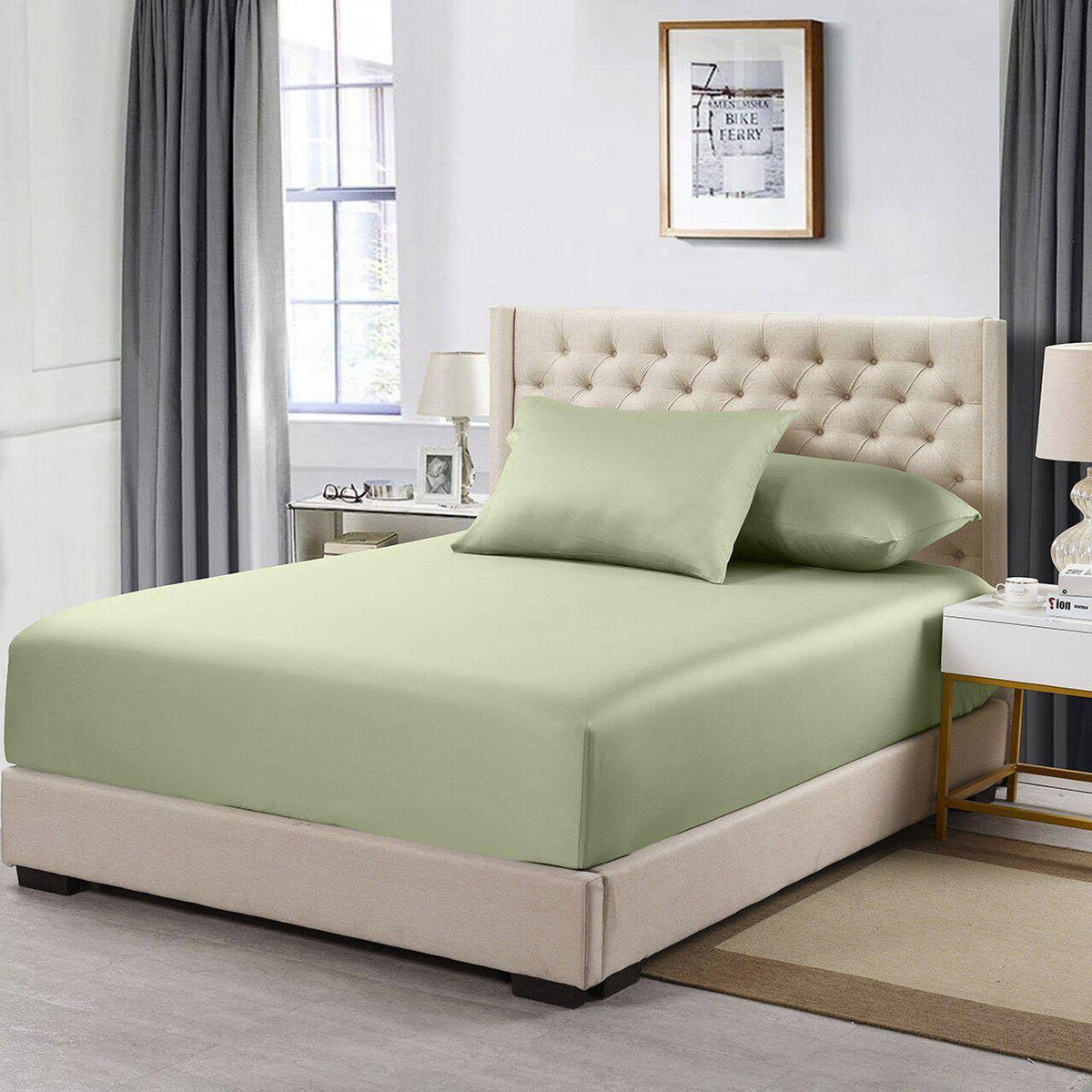 California King 600 Thread Count Fitted Sheet B8150