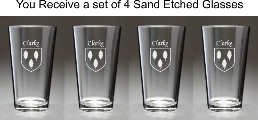 Irish Coat of Arms Pint Glasses Set of 4 K196929