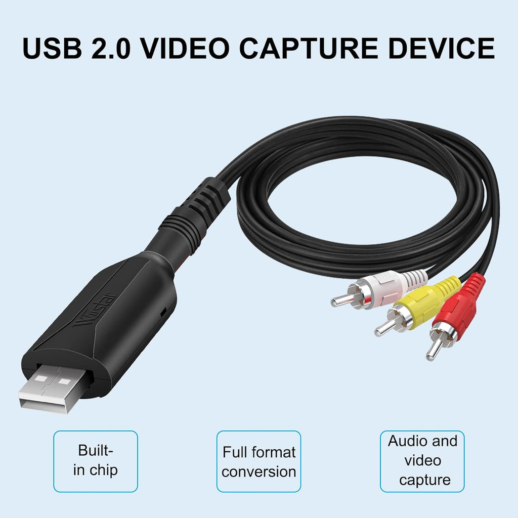 USB 2.0 AV RCA Video Audio Capture Card Adapter D36129