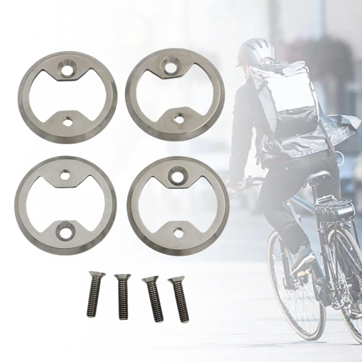4x Bike Pedal Plate Bow Repair Parts with Screws Z496347