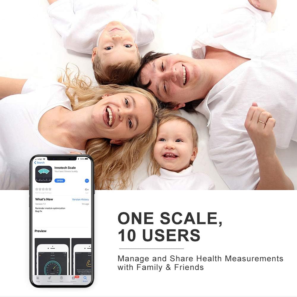 Smart Body Fat Scale Bluetooth Digital BMI Bathroom Weight Scales Pack of 2 F34783