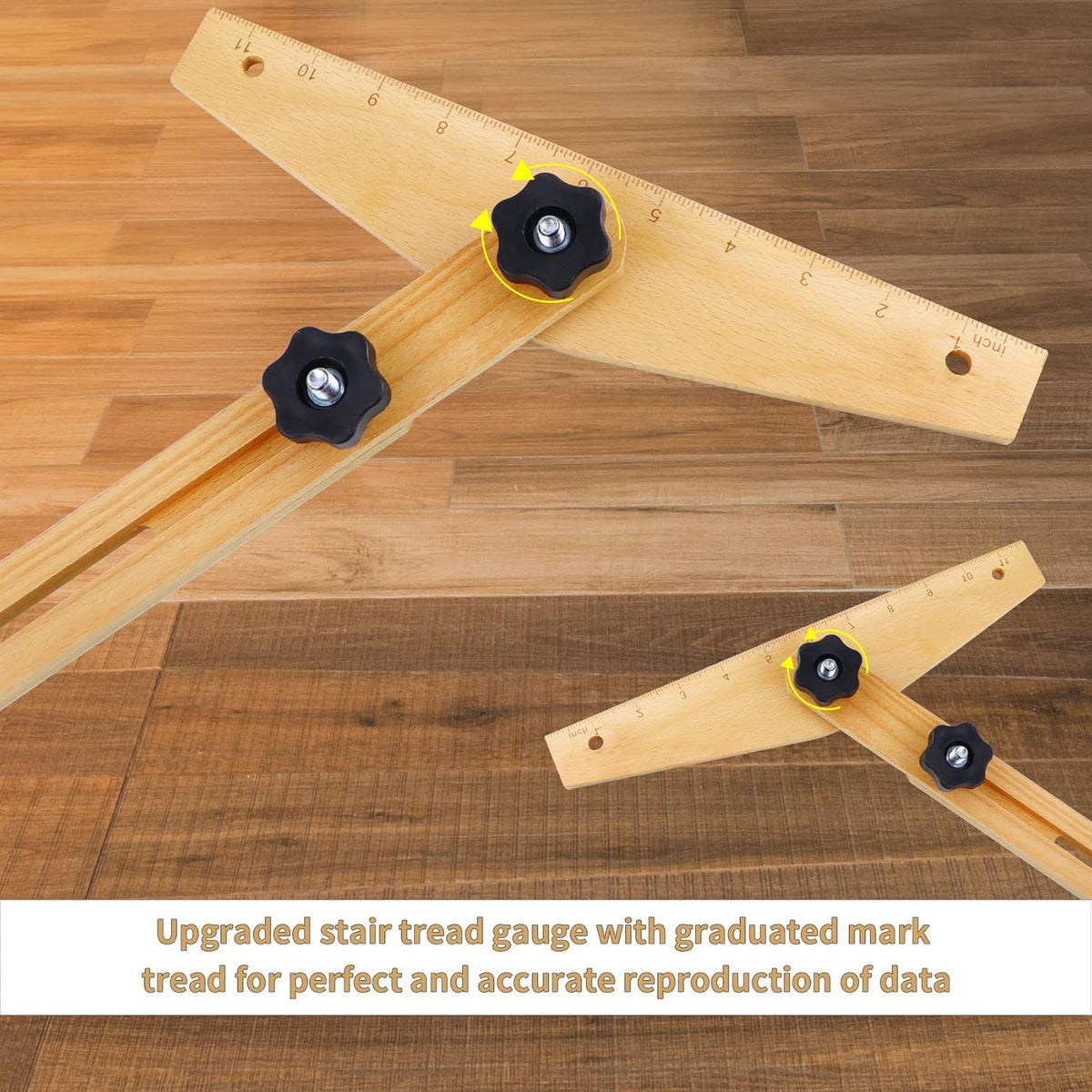 Adjustable Stair Tread Gauge Tool with Scale Pack of 2 Z7704