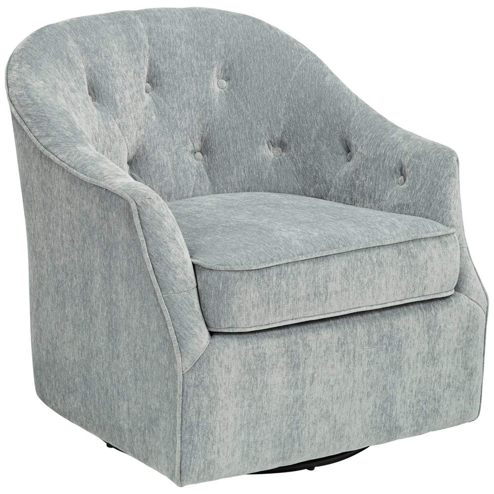 Light Blue Swivel Chair N1875