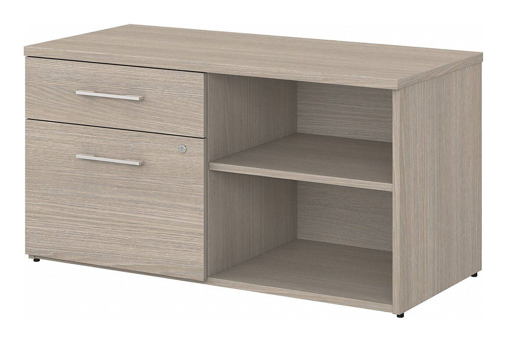 Sand Oak Low Storage Cabinet with Drawers and Shelves X159672