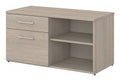 Sand Oak Low Storage Cabinet with Drawers and Shelves X159672