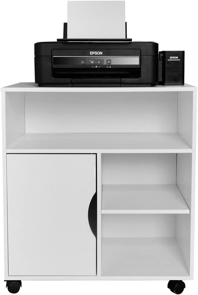 Mobile File Cabinet with Wheels and 3 Open Shelves G83995