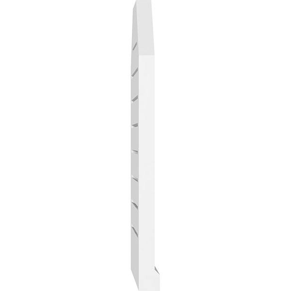 30x22W x 40x22H Octagonal Top Surface Mount PVC Gable Vent with Brickmoul M29684